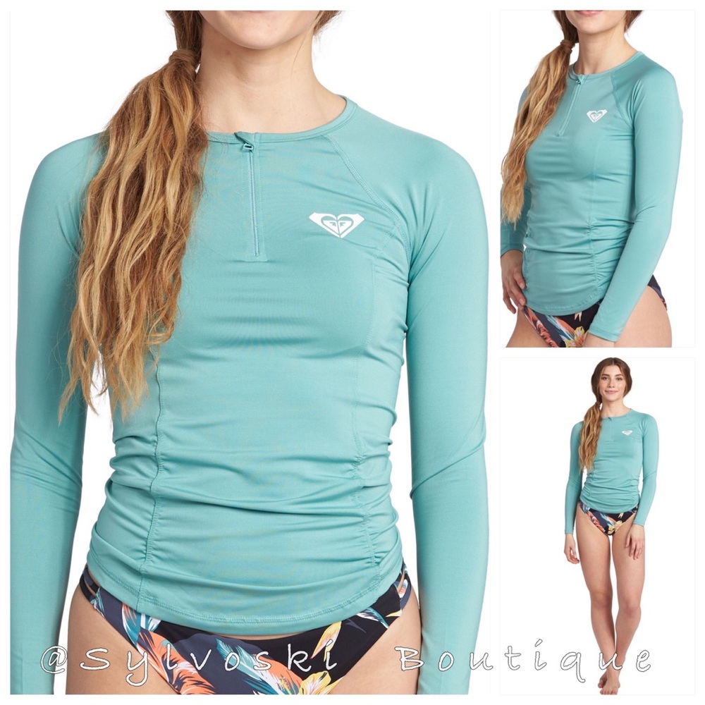🔥 Roxy Crusin Long Sleeve Lycra Rashguard NWT - Picture 1 of 5